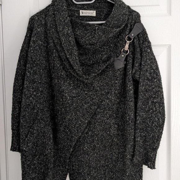 Grey Wrap sweater - Picture 1 of 4